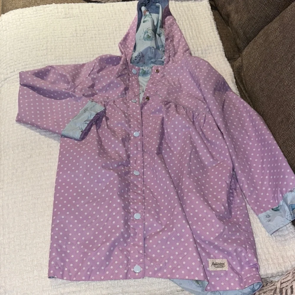 Gently Loved Disney Reversible Raincoat Animators Collection Hooded Jacket